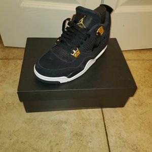 Air Jordan Retro 4 Royalty Black and Gold